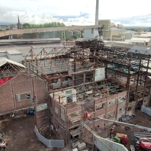 Glass O-I Conveyor structure rear
